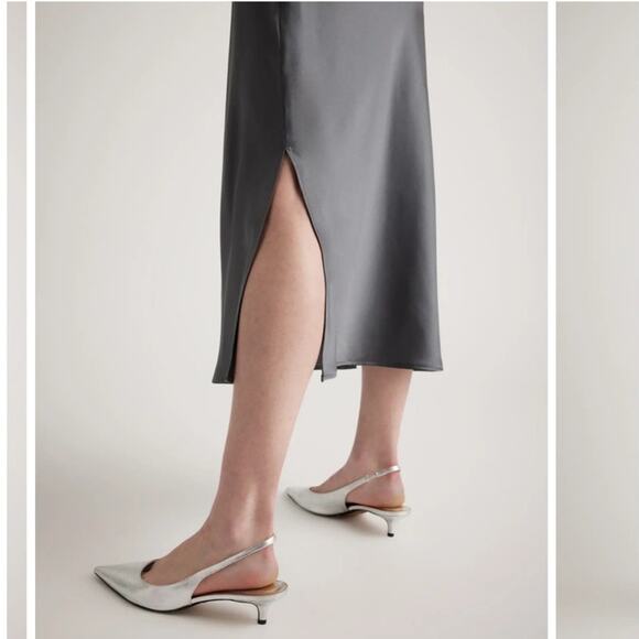 Quince Womens Medium 100% Washable Silk Cowl Neck Slip Dress Lightweight - Picture 4 of 11